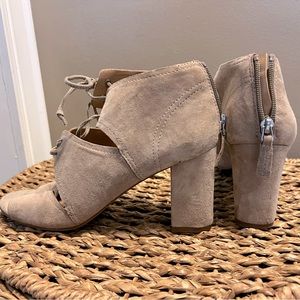 Tan suede heels
